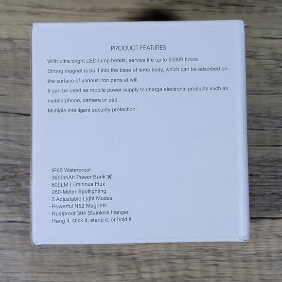 Camping Lamp Usb Rechargeable Light And Power Bank 600 Lm - Picture 9 of 9